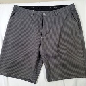 TRAVIS MATHEW SORRY FOR BEING AWESOME SHORTS MENS SZ 40 POLYESTER RAYON SPANDEX.